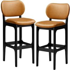 Imagem de Kit 2 Banquetas Alta Betta Preto Whisky