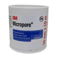 Imagem de Fita Micropore 50mm X 10m Hipoalergênica Branca 3m