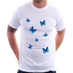 Imagem de Camiseta Borboletas Azuis - Foca Na Moda