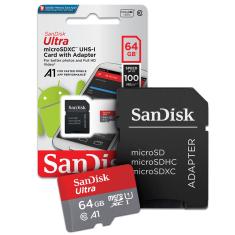 Imagem de Cartão de Memória Micro SDXC com Adaptador SanDisk Ultra 64 GB SDSQUAR-064G