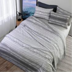 Imagem de Jogo de Cama Queen 4 Peças 180 Fios Gabão Sonhare Prata