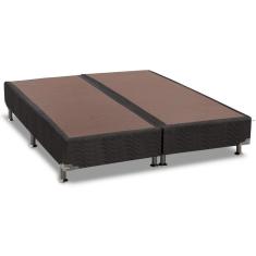 Imagem de Cama Box Base Ortobom Universal Nobuck Preto Queen 158x198