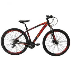 Imagem de Bicicleta Aro 29 Ksw 1x9v Freio Hidráulico, Trava E K7 11-40 - 19&quot; Preto-laranja E Vermelho