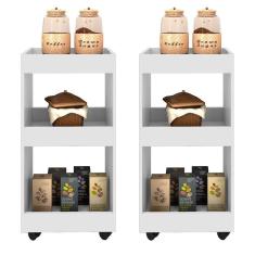 Imagem de Kit 2 Armários Multiuso para Cozinha Mpozenato Branco