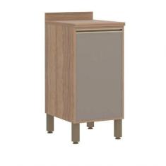 Imagem de Balcão De Cozinha Com 1 Porta 40cm Luciane Vanilla grafite