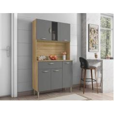 Imagem de Armário De Cozinha Completa 6 Portas 1 Gaveta Pan - Mob In Madeira