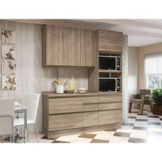 Imagem de Cozinha Compacta Maxxi com Tampo 5 PT 7 GV Nogal - Kappesberg