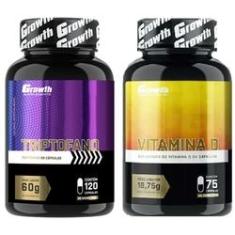 Imagem de Triptofano 120 Caps + Vitamina D 75 Caps Growth Supplements