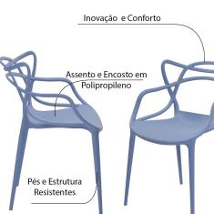 Imagem de Kit 5 Cadeiras Decorativas Sala e Cozinha Feliti (PP)  Caribe - Gran Belo