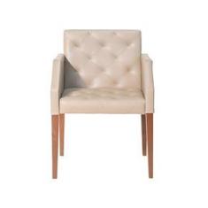 Imagem de Poltrona Costura Capitone  Sala Espera Escritório - Bege