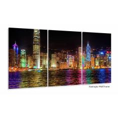 Imagem de Quadro Decorativo Cidade Moderna Iluminada 120x60