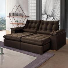 Imagem de Sofá Retrátil e Reclinável 4 Lugares 290cm Dubai - Kasacomigo Estofado