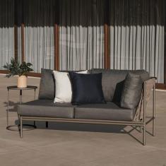 Imagem de Sofá Chaise 2 Lugares Direita Refúgio Cabecasa Madeiramadeira Champanhe/Cinza Mesclado