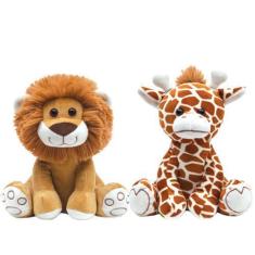 Imagem de Pelúcias Safari Buba Decoração quarto Brinquedo para Bebês +3M Girafa 