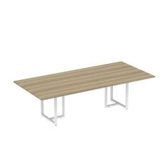 Imagem de Mesa Reunião 2600x1200mm Mr2600p25tub Noce Naturalle/Branco
