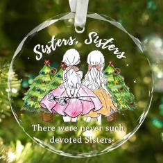 Imagem de Enfeites de Natal para amigos, decorações de Natal para melhor amiga, presentes de aniversário para melhor amiga, enfeite de amizade, lembrança de grupo de amigos de trabalho, ornamento de amigos para