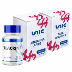 Imagem de Kit Pré Treino Com Beta Alanina + Arginina AAKG + Teacrine