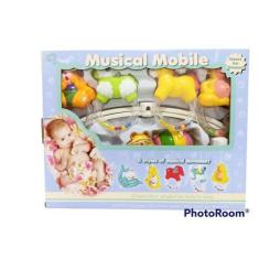 Imagem de Móbile Musical Giratório Brinquedo Para Berço Bebê Bichinhos. - Toys