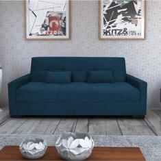 Imagem de Sofá Cama 3 Lugares Lavínia Light Azul