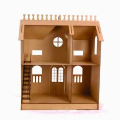 Imagem de Casa De Bonecas Darama Em Mdf Modelo Lian Natural 55X75x85cm