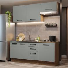 Imagem de Armário de Cozinha Compacta 180cm Rustic Cinza Agata Madesa 03