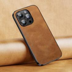 Imagem de Capa de telefone magnética luxuosa para iphone 11 12 13 14 15 pro max couro capa de telefone celular carregamento sem fio, marrom, para iphone 14 plus