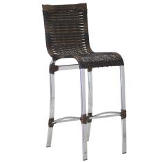 Imagem de Banqueta Alta Haiti Em Alumínio Trama Original Argila