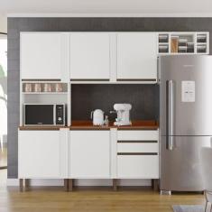 Imagem de Cozinha Compacta 4 Peças 5 Portas 2 Gavetas Pérola Branco