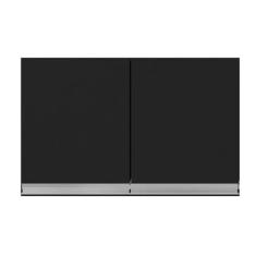 Imagem de Armário Aéreo Cozinha Andréia 2 Portas 80 Cm Preto Ajl Móveis