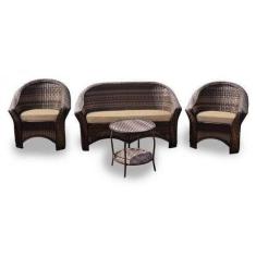 Imagem de Conjunto Bali - 1 Sofá 2 L + 2 Poltronas + 1 Mesa Centro - Duna Desert