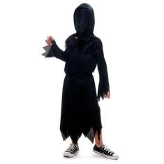 Imagem de Fantasia Halloween Infantil Capa Morte Unissex Com Máscara - Sulameric
