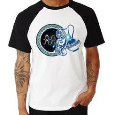 Imagem de Camiseta Raglan Signo Aquário Astrologia - Foca Na Moda