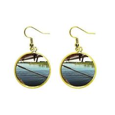Imagem de Brincos Paddy Field Art Deco Presente Fashion Orelha Pendente Dourado Joia Feminina