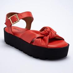 Imagem de Sandalia Feminina Papete Flatform Palmilha Soft 39