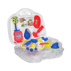Imagem de Kit Maleta Medica Doutor Com Luz e Som Azul - Dm Toys 6174