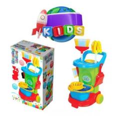 Imagem de Carrinho De Limpeza Infantil Brinquedo (Carrinho Completo) Infantil Pr