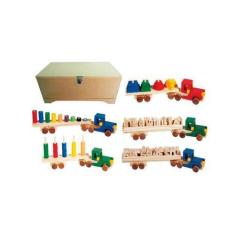 Imagem de Brinquedos Educativos - Baú Carreta Didáticas 5 Carretas - Sonho De Cr