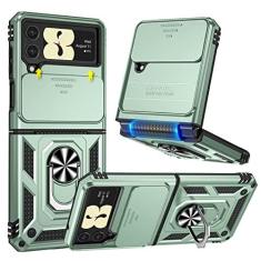 Imagem de Goton Capa para Samsung Z Flip 4, capa Galaxy Z Flip 4 com capa de câmera, [proteção de dobradiça] e anel de suporte de 360° capa à prova de choque de grau militar para Samsung Z Flip 4 capa 2022