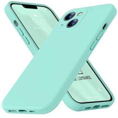 Imagem de Ktele Capa compatível com iPhone 13 de 6,1 polegadas de silicone líquido premium [forro de microfibra macia antiarranhões] Capa protetora de proteção contra choques de corpo inteiro de borracha em gel