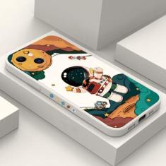Imagem de Capa de telefone de astronauta do espaço bonito dos desenhos animados para iPhone 15 Capas para iPhone 14 13 12 11 Pro Max XR XS X 7 8 15 Plus Capa de silicone fosca, 6, para iPhone 11Pro Max