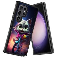 Imagem de DEHJYYIJUY Capa para Samsung Galaxy S24 Ultra, à prova de choque à prova de poeira/queda, 3 camadas, resistente, capa protetora robusta para Samsung Galaxy S24 Ultra 5G (6,8 polegadas, 2024), gato