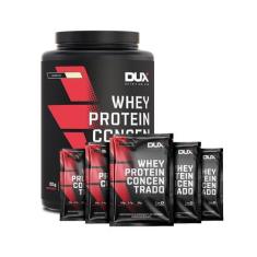 Imagem de Whey protein concentrado  900g + 5 sachês - Dux