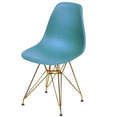 Imagem de Cadeira Polipropileno Base em Metal OR Design  Petróleo