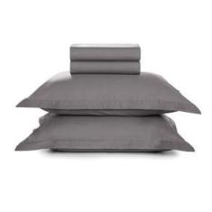 Imagem de Jogo De Cama Casal Karsten 180 Fios 4 Peças Grafite