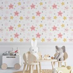 Imagem de Papel De Parede Adesivo Infantil Estrelas N014040 RL 0,58x3M