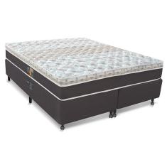Imagem de Cama Box King Size Castor Sleep Class Hibrido com Mola Ensacada 64x193x203cm – Branco/Cinza