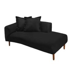 Imagem de Recamier Divã 160Cm Suede Preto