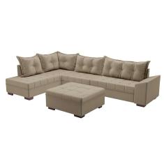 Imagem de sofá de canto itapema veludo capuccino