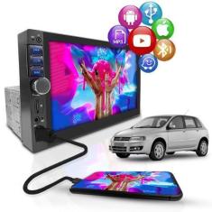 Imagem de Central Multimídia Universal Mp5 Bt 1 Din 7 Espelha Dvd Câm Fiat Stilo