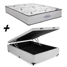 Imagem de Cama Box Baú Casal + Colchão Ortobom Highfoam Espuma Hr 45 High Resili